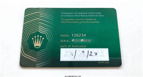 garanzia rolex non intestata|rolex warranty card.